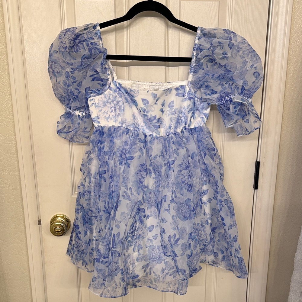 Ever New Blue Floral Mini Dress